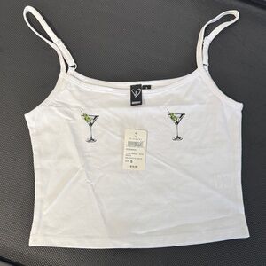Windsor White Martini Tank Top